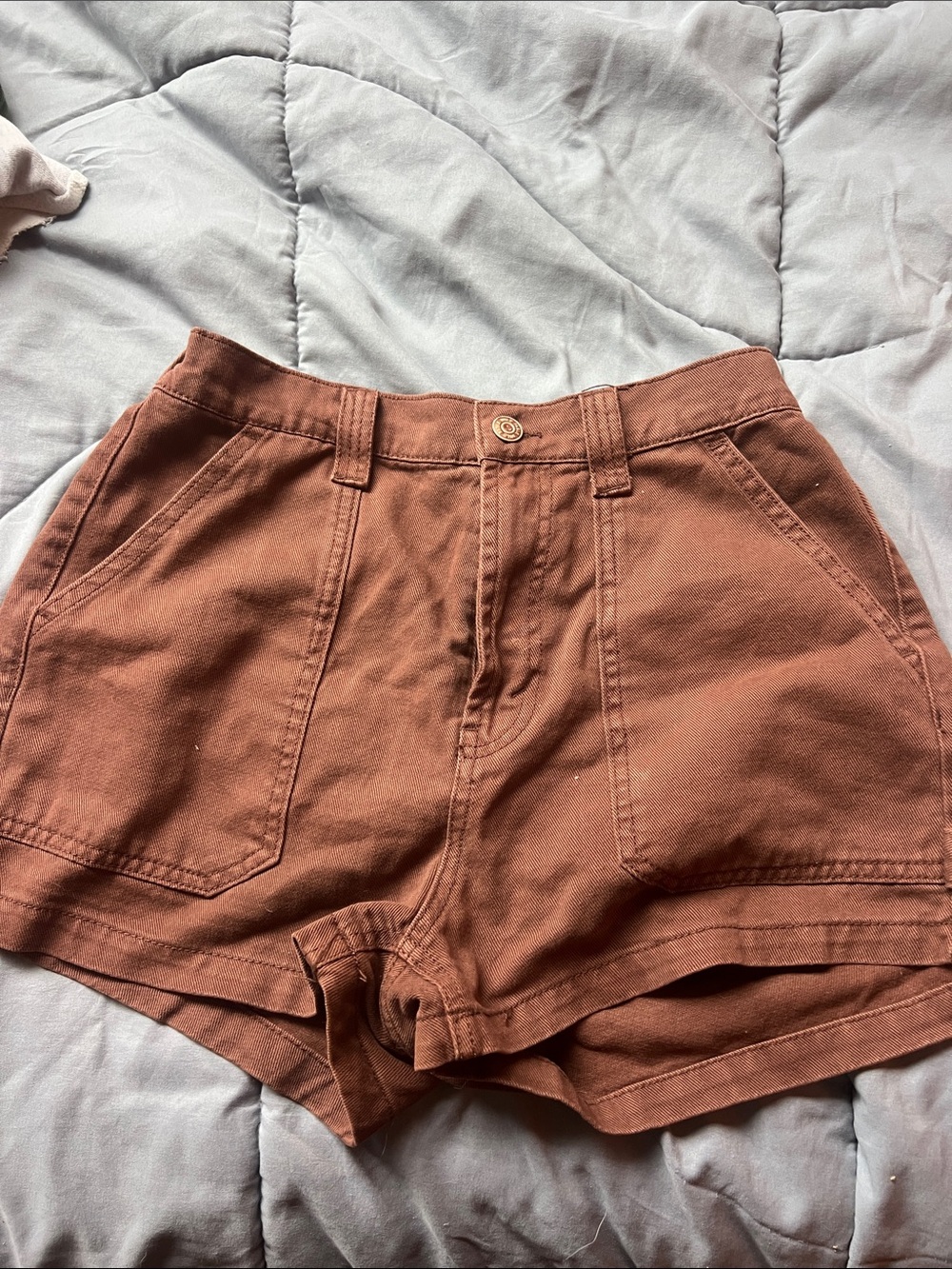 Target High-Waist Women's Shorts in Rust Brown